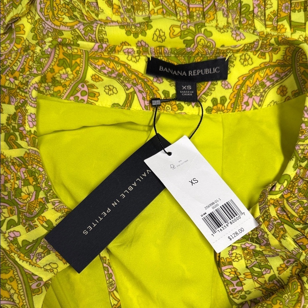 Banana Republic Yellow Paisley Mini Dress - Picture 6 of 9